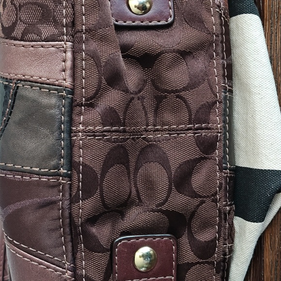 Coach Zoe Patchwork Shoulder Bag - Picture 10 of 16